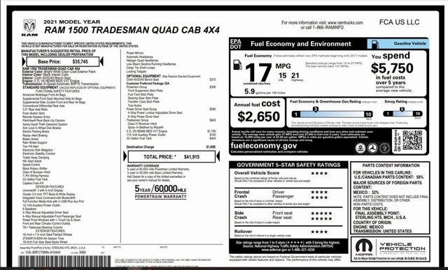 2021 RAM 1500 Tradesman