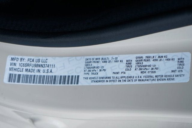 2022 RAM 1500 TRX