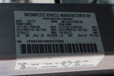 2019 Ford F-59 Commercial Base