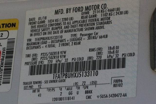 2018 Ford Mustang EcoBoost Premium