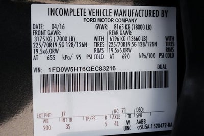 2016 Ford F-550SD XLT