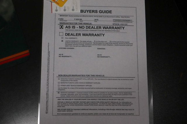 2016 Ford F-650SD Base