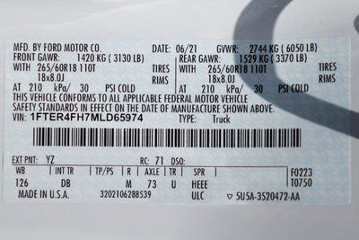 2021 Ford Ranger Lariat