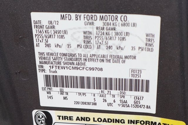 2012 Ford F-150 XLT