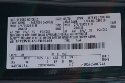 2020 Ford F-150 Platinum