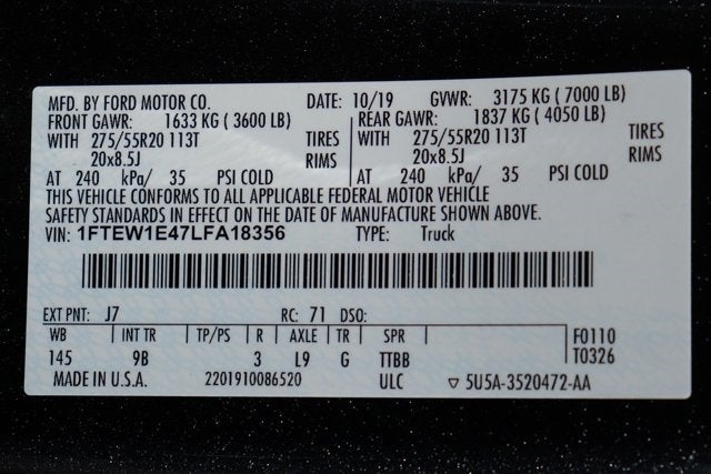 2020 Ford F-150 Platinum