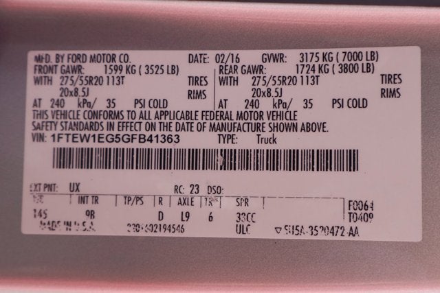 2016 Ford F-150 Platinum