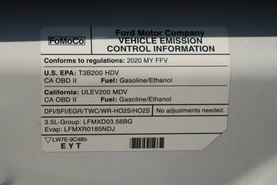 2020 Ford TRANSIT CARGO VAN T-150 130" Med Rf 8670 GVWR RWD