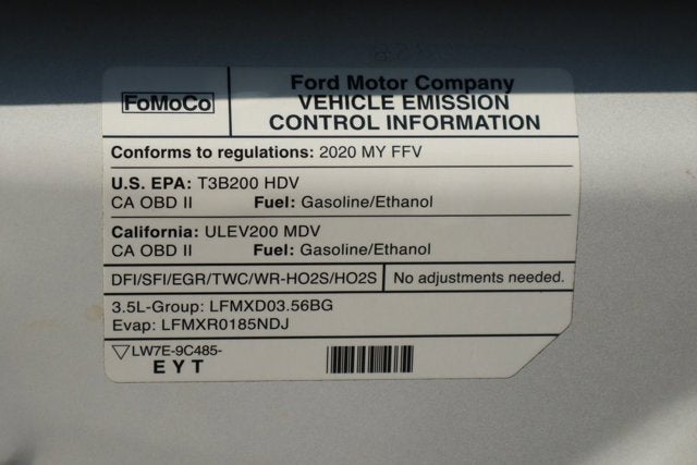 2020 Ford TRANSIT CARGO VAN T-150 130" Med Rf 8670 GVWR RWD