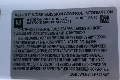 2020 Chevrolet Silverado 2500HD Work Truck