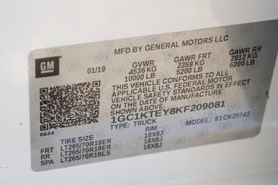 2019 Chevrolet Silverado 2500HD LTZ