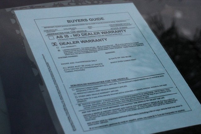 2021 Chevrolet Colorado Work Truck