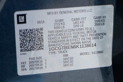 2019 Chevrolet Colorado Work Truck