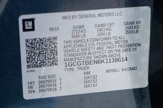 2019 Chevrolet Colorado Work Truck