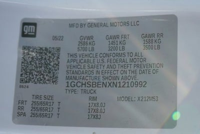 2022 Chevrolet Colorado Work Truck