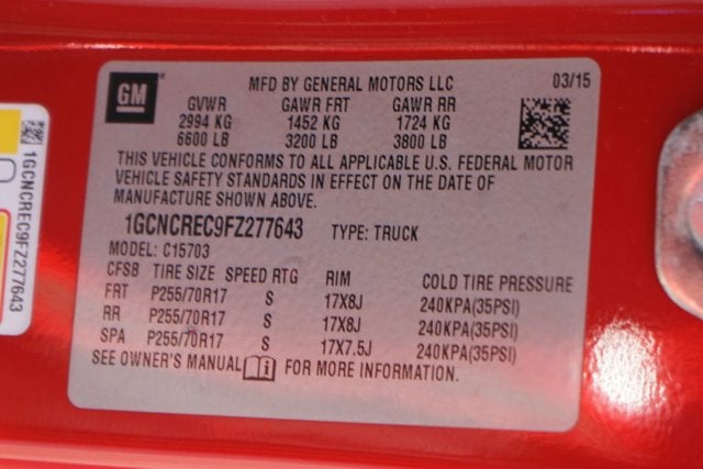 2015 Chevrolet Silverado 1500 LT