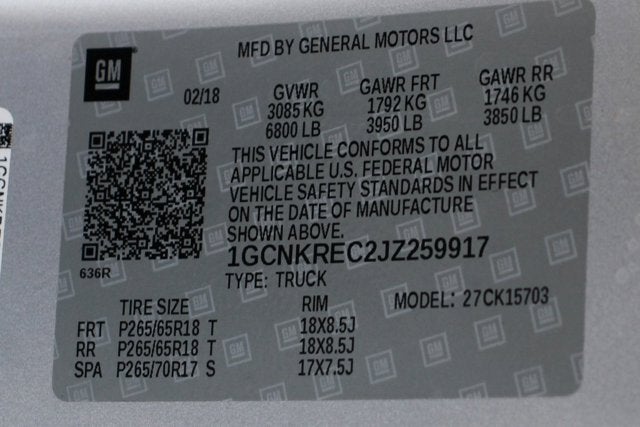 2018 Chevrolet Silverado 1500 LT