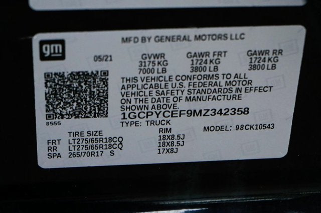 2021 Chevrolet Silverado 1500 Custom Trail Boss