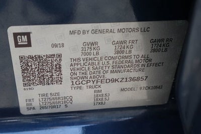 2019 Chevrolet Silverado 1500 LT Trail Boss