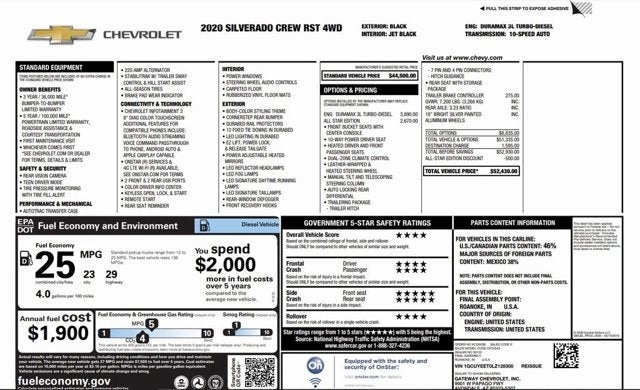 2020 Chevrolet Silverado 1500 RST