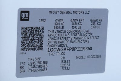 2023 Chevrolet Express 2500 Work Van