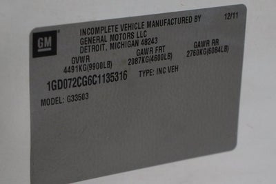 2012 GMC Savana 3500 Work Van