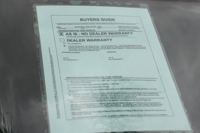 2012 GMC Savana 3500 Work Van