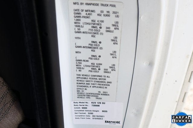 2021 GMC Savana Commercial Cutaway Work Van