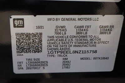 2022 GMC Sierra 1500 Limited AT4
