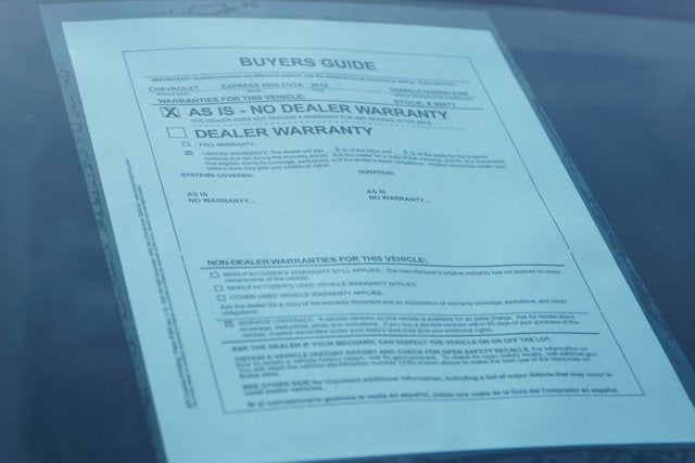 2019 Chevrolet Express Cutaway 4500 Series