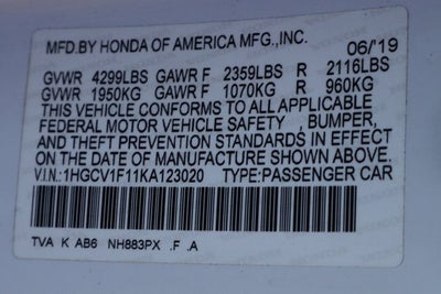 2019 Honda Accord LX