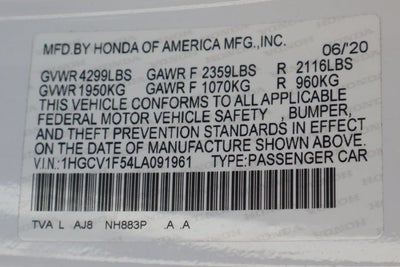 2020 Honda Accord EX-L