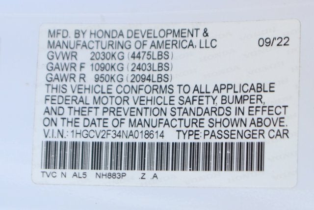 2022 Honda Accord Sport 2.0T