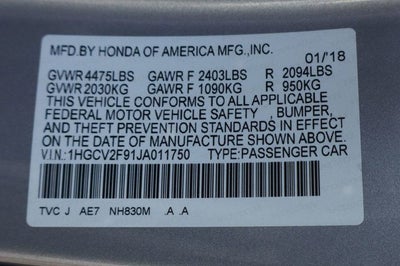 2018 Honda Accord Touring 2.0T