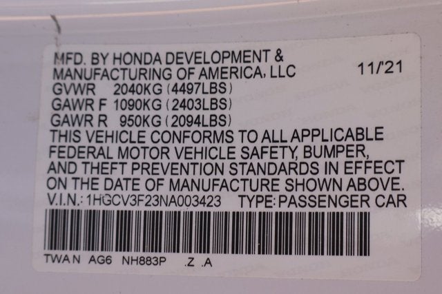 2022 Honda Accord Hybrid Sport