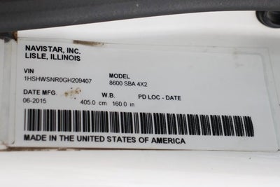 2016 International 8000 Series 8600