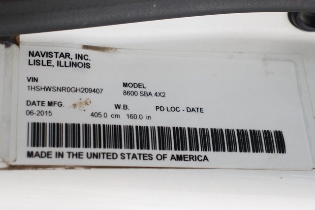 2016 International 8000 Series 8600