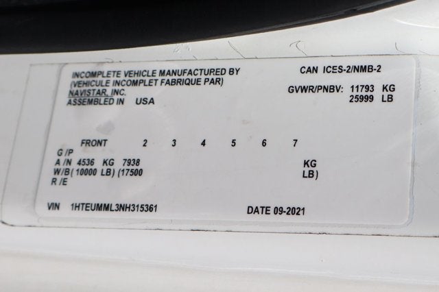 2022 International MV607 Base