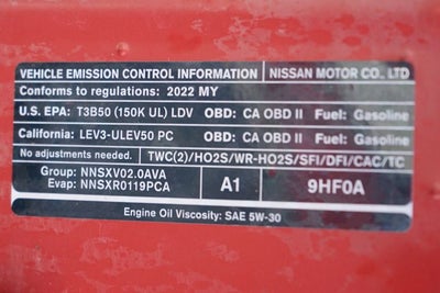 2022 Nissan Altima 2.0 SR