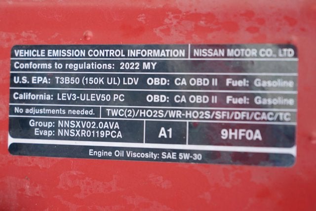 2022 Nissan Altima 2.0 SR