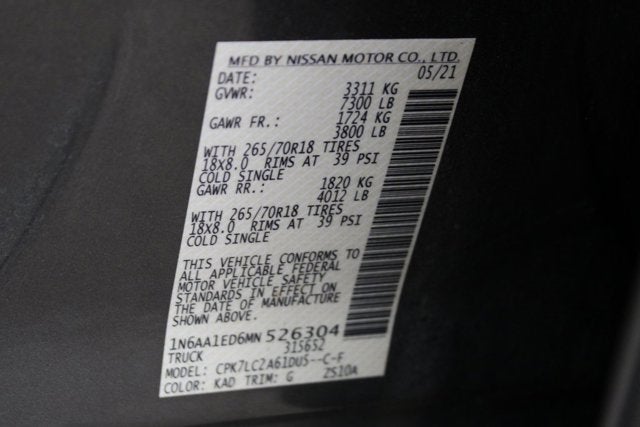 2021 Nissan Titan SV