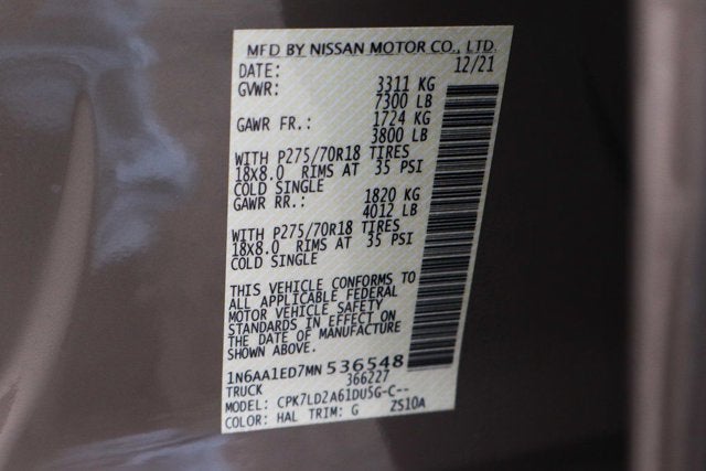 2021 Nissan Titan PRO-4X