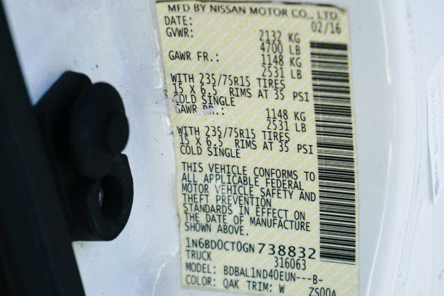 2016 Nissan Frontier S