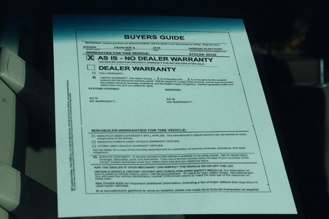 2018 Nissan Frontier S