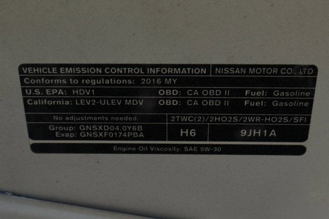 2016 Nissan NV1500 SV