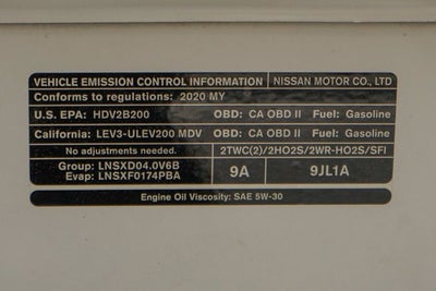 2020 Nissan NV2500 HD SV