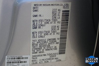2021 Nissan Frontier PRO-4X