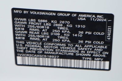 2025 Volkswagen Atlas 2.0T Peak Edition