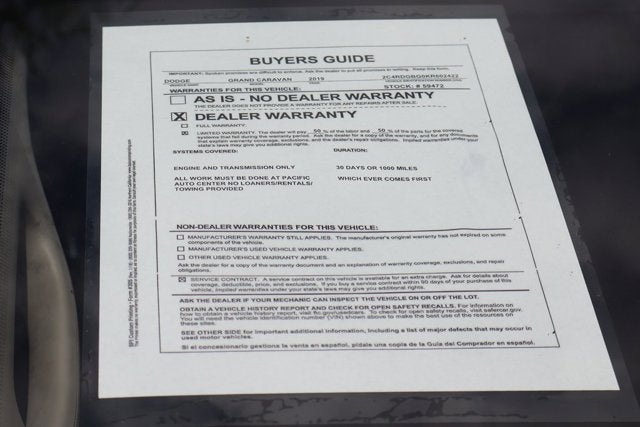 2019 Dodge Grand Caravan SE