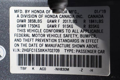 2019 Honda Civic Si